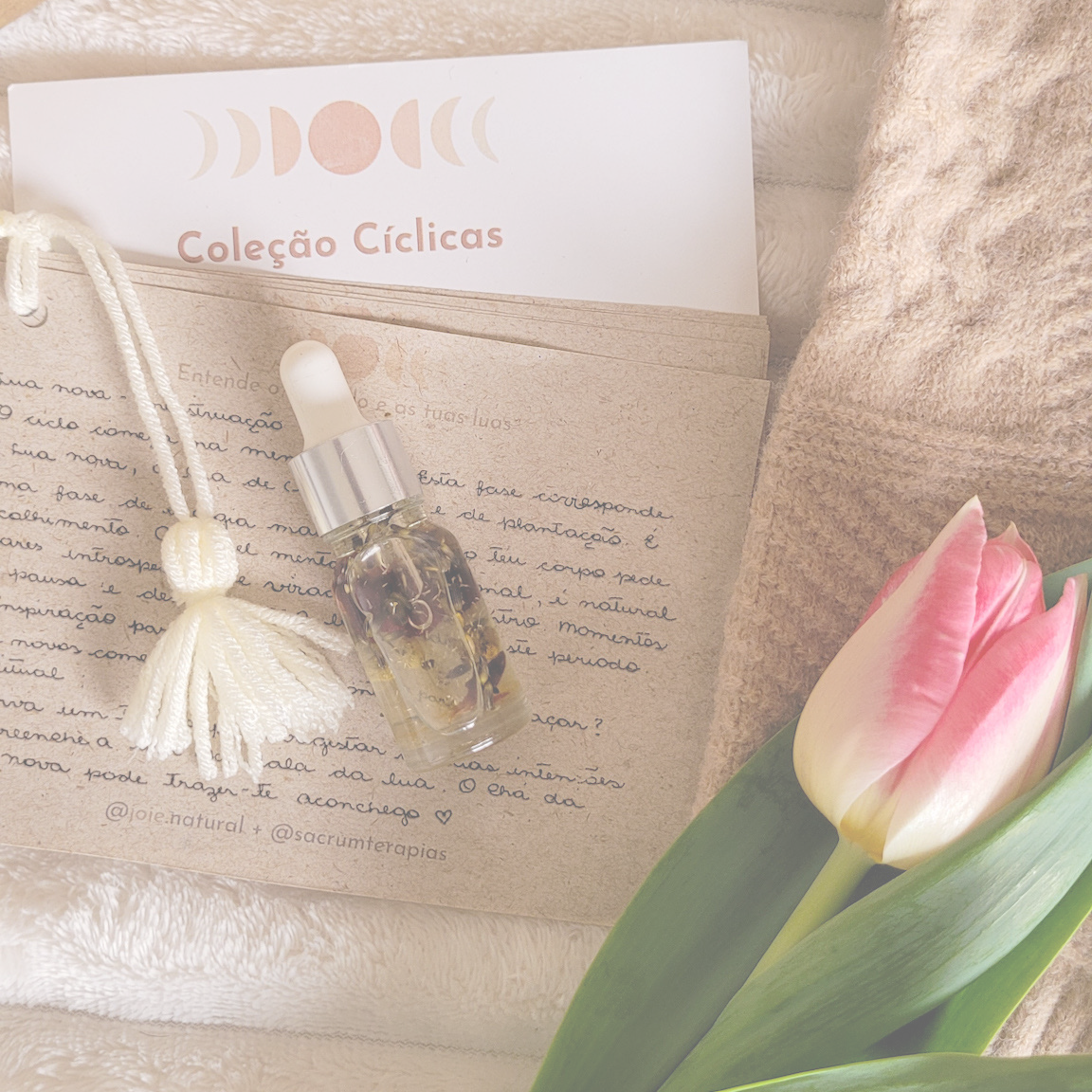 Cuidado feminino tulipas oleo essencial